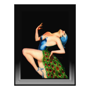 Peacock Dancer by Earle Kulp Bergey Fototryck