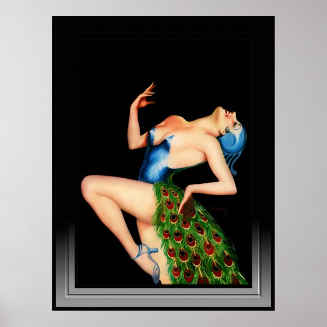 Peacock Dancer by Earle Kulp Bergey Poster (Framsidan)