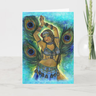 Peacock Dancer Greeting Card Kort