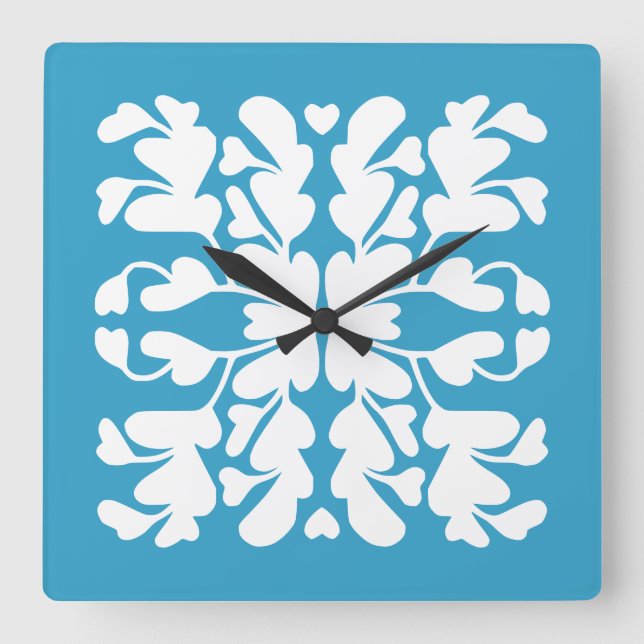 Peacock deco fyrkantig klocka (Framsida)