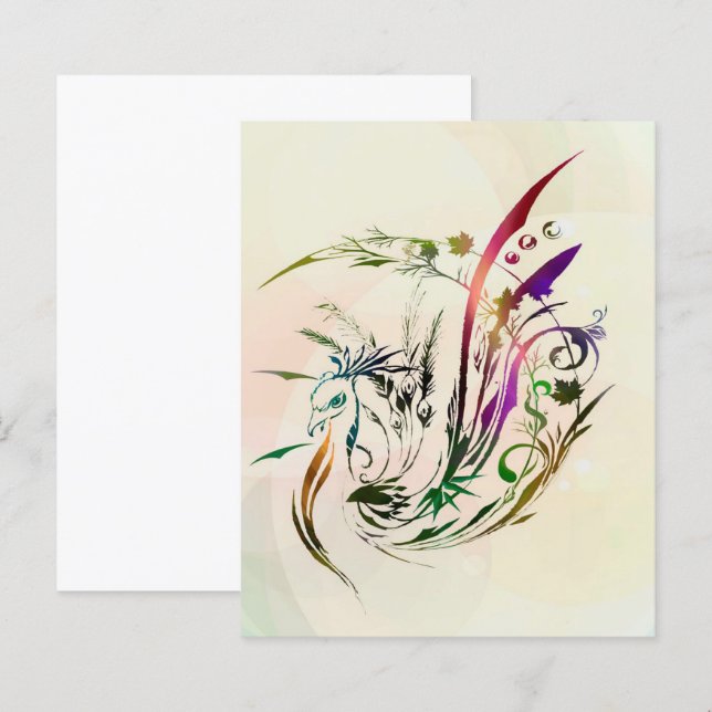 Peacock Decor Artwork | Modern design (Fram/baksida)