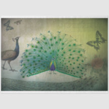 Peacock Decoupage Papper