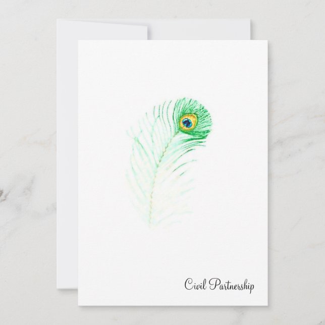 Peacock - Det civila partnerskapet Inbjudan (Framsida)