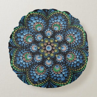 Peacock Dot Mandala Dekorativ kudde