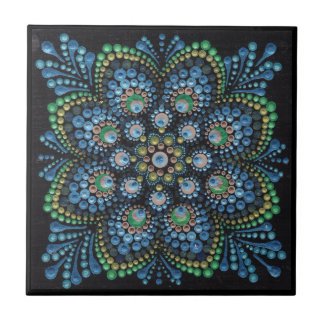 Peacock Dot Mandala Tile Kakelplatta