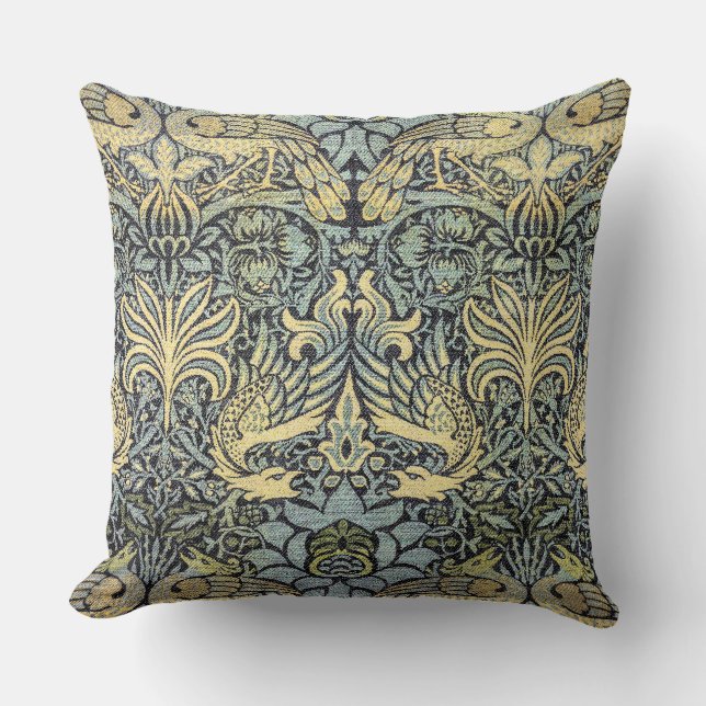 Peacock Dragon" av William Morris Kudde (Framsida)