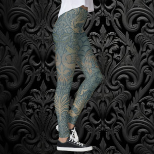 Peacock Dragon av William Morris Leggings