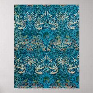 Peacock Dragon av William Morris Poster