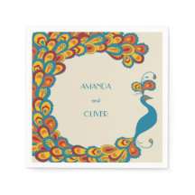 Peacock Elegance Multicolor Vintage bröllop