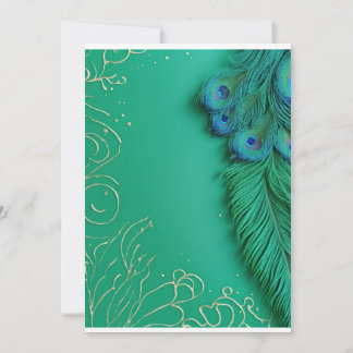 Peacock Elegance Unveiled Inbjudningar