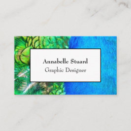 Peacock elegant modern affärsmakare artist visitkort