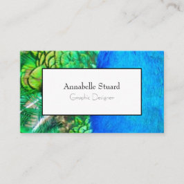 Peacock elegant modern QR-kodartist Visitkort