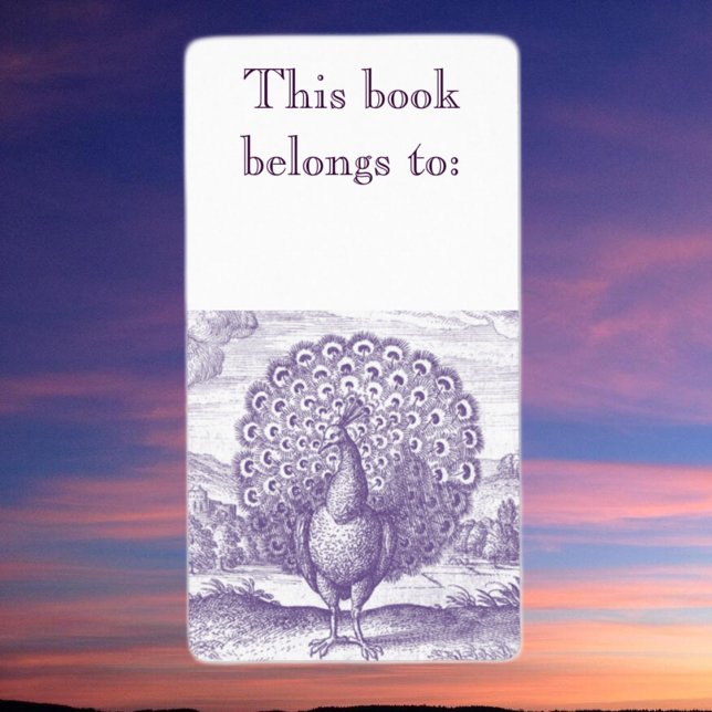 Peacock, en vintage som gravar fraktsedel (Skapare uppladdad)