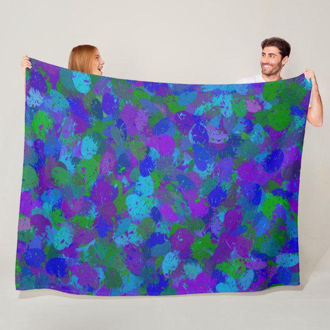 Peacock Färg Fleecefilt (På plats)