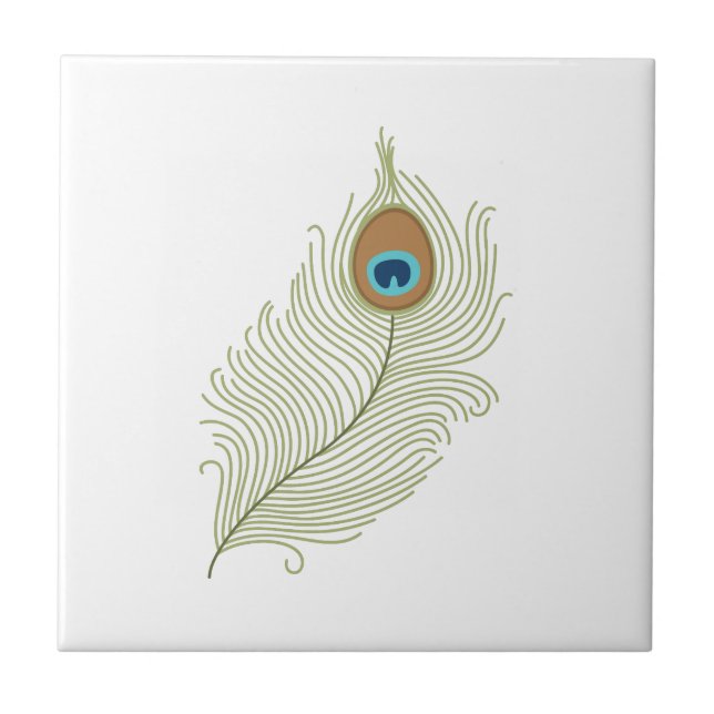 Peacock Feader Kakelplatta (Framsidan)