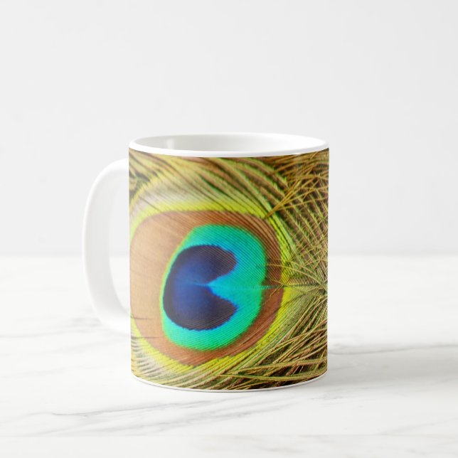Peacock Feather 2 Mugg (Framsida vänster)