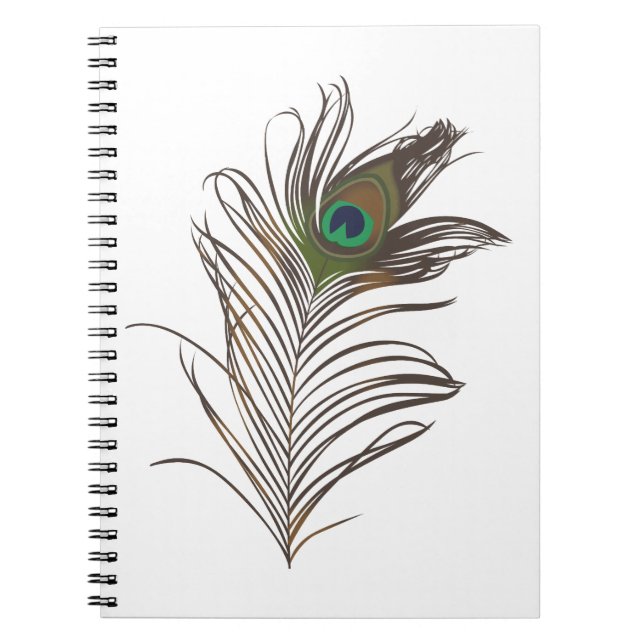 Peacock Feather Anteckningsbok (Framsidan)