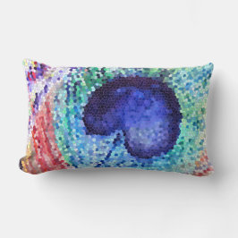 Peacock Feather Art Lumbar Cushion Lumbarkudde