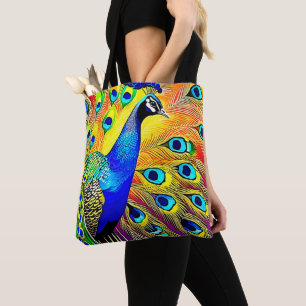 Peacock Feather Art Tygkasse