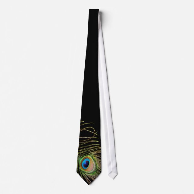 Peacock Feather Black Tie Slips (Framsida)