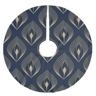 Peacock Feather: Blommigt Paisley Julgransmatta Borstad Polyester