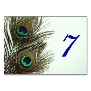 Peacock Feather Bord Card Bordsnummer