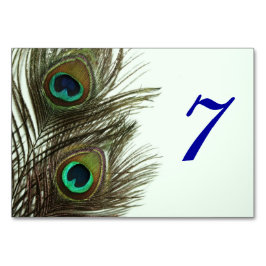 Peacock Feather Bord Card Bordsnummer