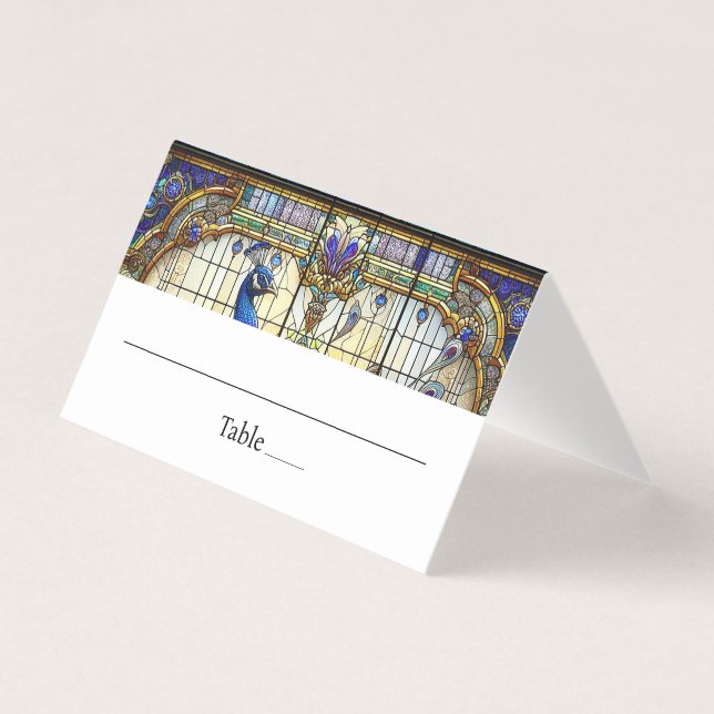 Peacock Feather Bord-monteringskort Kort (Framsida)