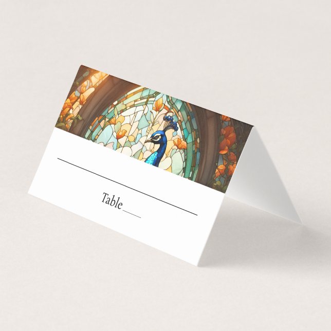 Peacock Feather Bord-monteringskort Kort (Framsida)