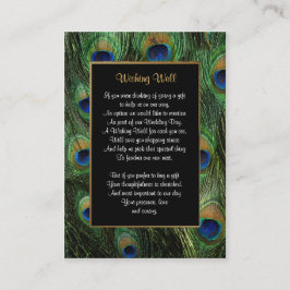 Peacock Feather Bröllop - Wishing well Tilläggskort