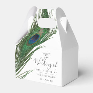 Peacock Feather Bröllopsfack Presentaskar