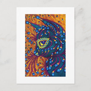 Peacock Feather Cat, Louis Wain Vykort