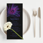 Peacock Feather Chic Glitter Lila Bat mitzvah Meny<br><div class="desc">Den här designen har en elegant rosa och lila glitter fredsock på en svart bakgrund med din Bat mitzvah menyinformation nedan. Anpassa genom att redigera texten i textrutorna. Designad för dig av Evco Studio www.zazzle.com/store/evcostudio #mitzvah #batmitzvah #eventplanner #mazeltov #jewant #mitzvahswag #party ##jeönsklife #bröllop #kosher #mitzvahlife #corporateevents #mitzvahparty #partyplanner #partyplanner #batmitzvahgirl...</div>
