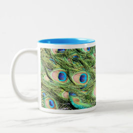 Peacock Feather Coffee eller Tea Kopp Beverage Mug