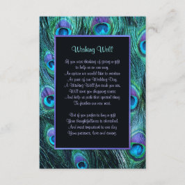 Peacock Feather Drama Bröllop - Wishing well Tilläggskort