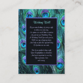 Peacock Feather Drama Bröllop - Wishing well Tilläggskort