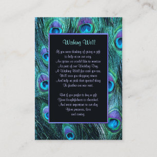 Peacock Feather Drama Bröllop - Wishing well Tilläggskort