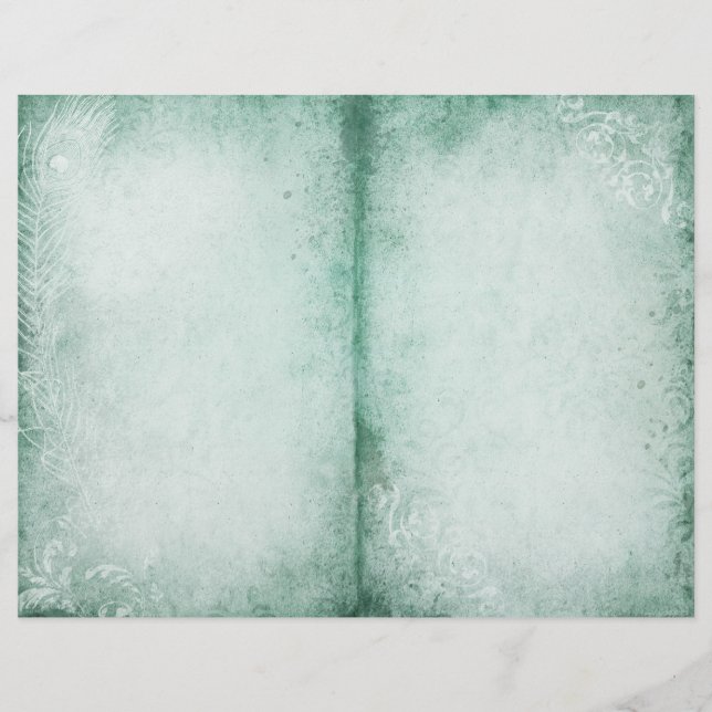 Peacock Feather & Flourish Journal Page (Framsida)