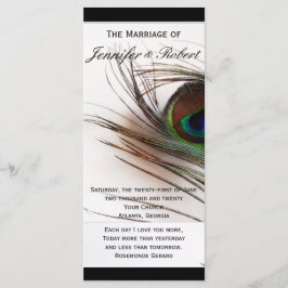 Peacock Feather Glamor WeddingProgram Program