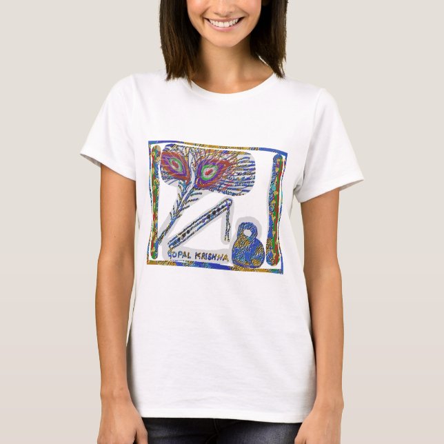 Peacock Feather: Gopal Krishna T Shirt (Framsida)