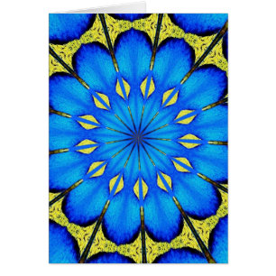 Peacock Feather Kaleidoscope 4 Hälsningskort