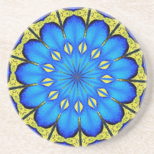 Peacock Feather Kaleidoscope 4 Underlägg