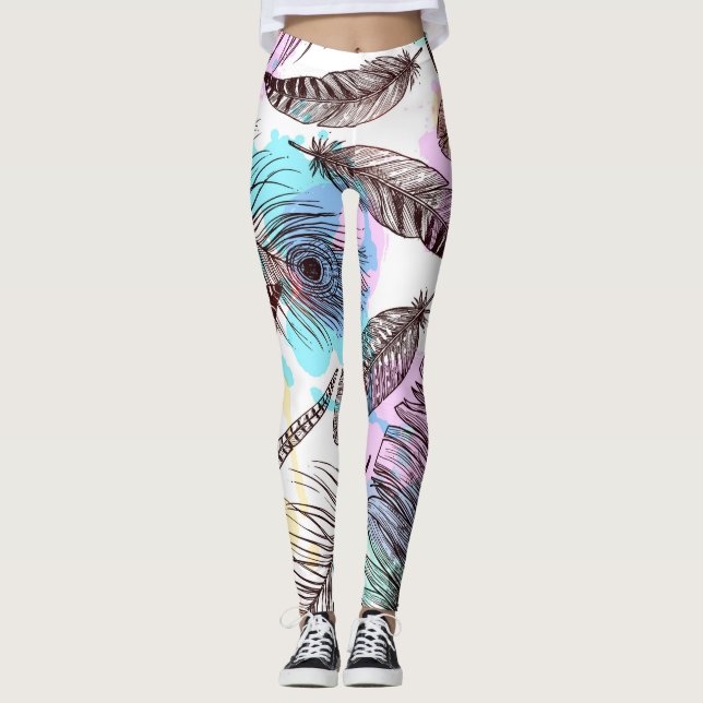 Peacock Feather Leggings (Framsida)