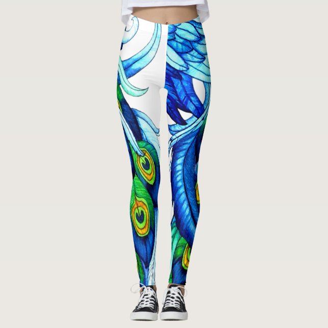 Peacock Feather Leggings (Framsida)