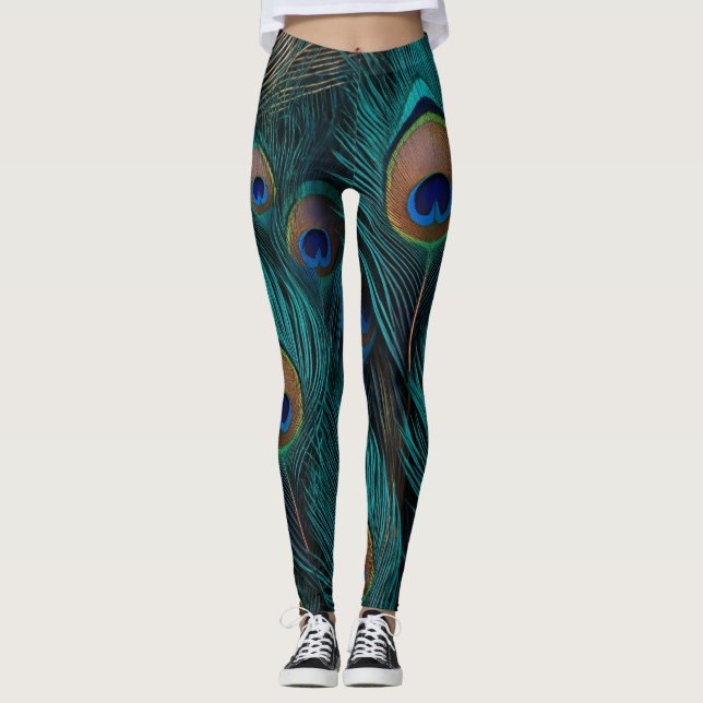 Peacock Feather Leggings (Framsida)