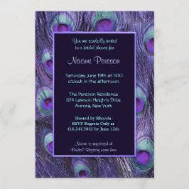 Peacock Feather Lila Drama - Möhippa Inbjudningar