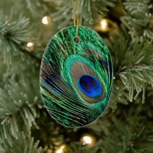Peacock Feather Lucky Julgransprydnad Keramik