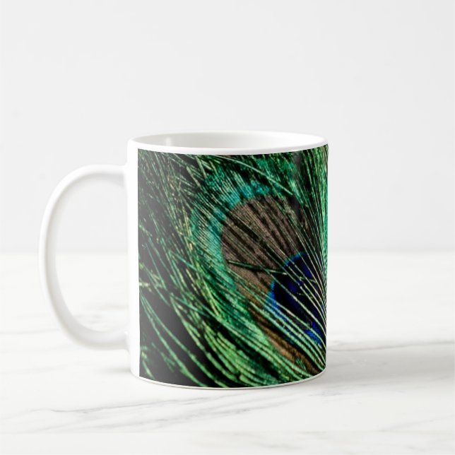 Peacock Feather Lucky Kaffemugg (Vänster)