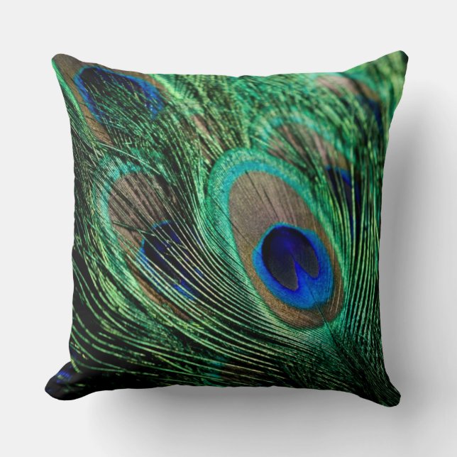 Peacock Feather Lucky Kudde (Framsida)