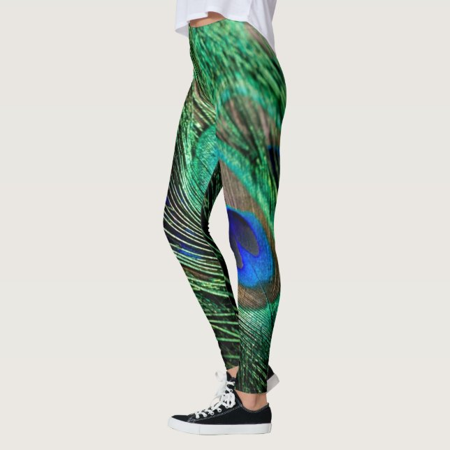 Peacock Feather Lucky Leggings (Vänster)